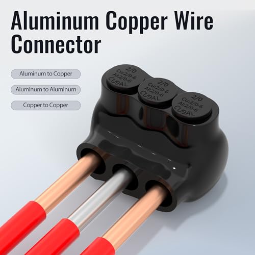 Conector de cable de aluminio hexagonal Allen de 3/16 con 3 puertos aislado 3