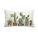 Nunubee Plantes Tropicales Housse de Coussin Rectangulaire Bonsai Cactus Cactier Oreiller Taie d'oreiller de Décoration de la Maison Voiture Lit Canapé, Lin 30x50 cm Modèle 2