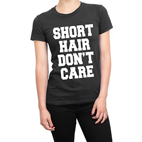Short Hair Don't Care mode femme haut graphique manches courtes