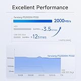 fanxiang 500GB External SSD, Up to 2000MB/s, USB-C USB 3.2 Gen External Drive, Portable SSD 500GB for Laptop,PC Desktops,Xbox,Windows, Mac OS, Android -PS2000W - Image 3