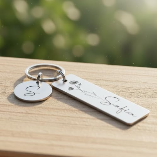 Image of Customized Name Keychain | Personalized Gift, Metal Keyring, For Bike Car Home Office, Romantic Anniversary Birthday Valentine