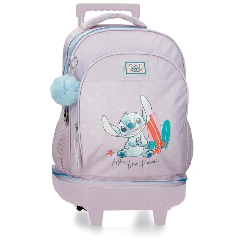 Mochila 2 Ruedas Rosa Disney Joumma de Poliéster Mochila Escolar con Ruedas 30L