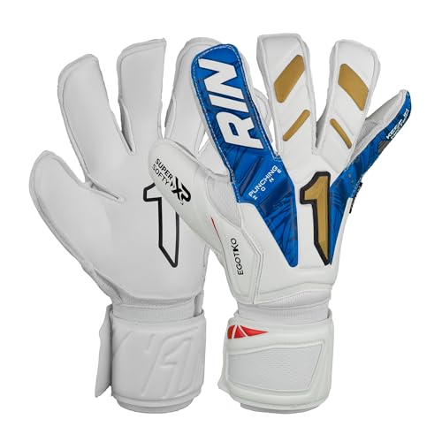 Rinat Guante de Portero Egotiko Vengador Prime, Blanco/Navy Azul, Unisex Adulto