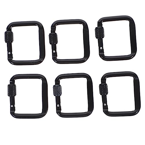 BESPORTBLE Mosquetón para Llavero (6 Unidades) Hebilla De Mosquetón De Escalada Clip Cuadrado para Equipo De Camping Color Aleatorio.