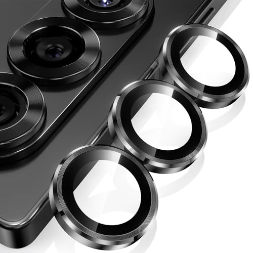 YWXTW for Samsung Galaxy Z Fold 7 Camera Lens Protector [12X Stronger Adhesion] Individual Anti Scratch Metal Ring Tempered Glass Camera Screen Protector for Z Fold 7 Accessories 2025 (Black)