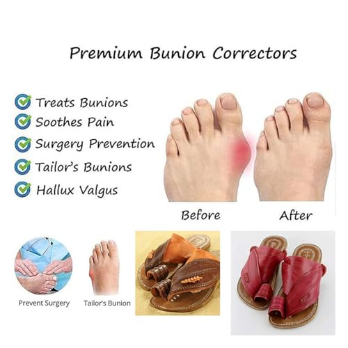 Yytcsjz Men Outdoor Flat Slippers, Casual Men's Non- Slip Slip-On Breathable Orthopedic Bunion Relief Sandals, Open Toe Plantar Fasciitis Flip Flops, for Hallux Valgus, Plantar Fasciitis2