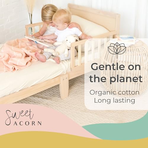 Sweet Acorn 3 Piece Toddler Bedding Sets - Organic Cotton Jersey Knit - Fits Convertible Cribs And Mattresses thumb #2