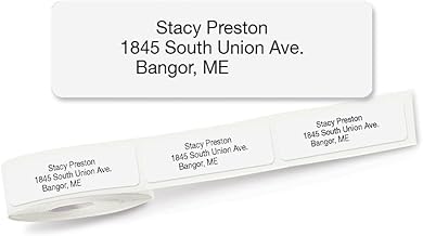 Personalized Return Address Labels, Roll of 250 Gloss White Self-Adhesive Labels Without Dispenser, Customize with Name & Shipping Address, Colorful Images