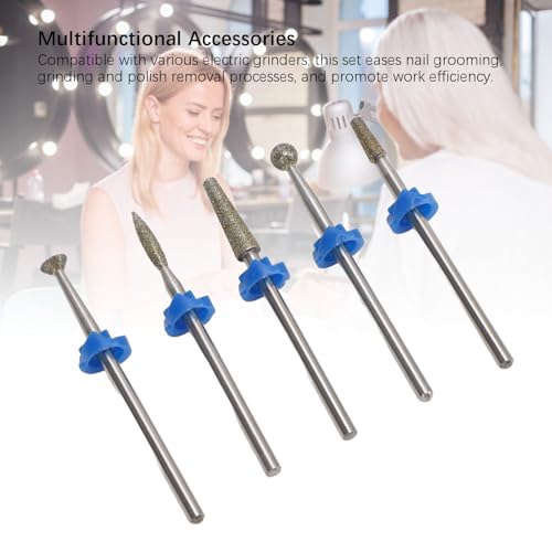 Set 5 bits para taladro de uñas profesional de acero miniatura 3