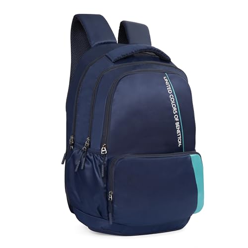Image of United Colors of Benetton Vance 32L Laptop Backpack, Water-Resistant, Fits 15-inch Laptops, Classic Style with Ample Organization & 1-Year Warranty