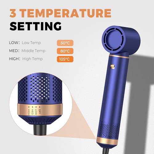 Image of 5 in ONE Hair Dryer Brush, Blow Dryer Brush Air Curling Iron, Hot Air Brush Round Brush Blow Dryer, 1.25 in Left&Right Hair Styler 100-120V