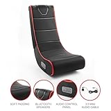 Daniel James Foldable Bluetooth Rocker Video Gaming Chair | Floor Rocker with Built-In Speakers | Wireless & Wired Audio | Compatible with PS4, PS5, Xbox, Nintendo & Smart TV | Black & Red - Image 3