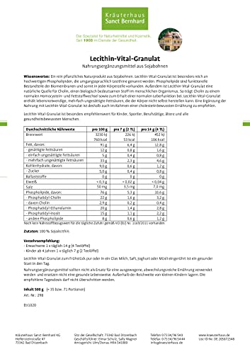 Lecithin-Granulat von Kräuterhaus Sanct Bernhard, 500 g