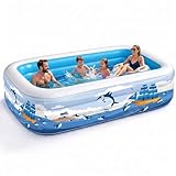Inflatable Swimming Pool for Kids and Adults- 102' x 63' x 22' Family Full-Sized Blow Up Pools for Kids-Thickened Durable Above Ground Swimming Pool Backyard Lawn, Summer Party Outdoor and Indoor