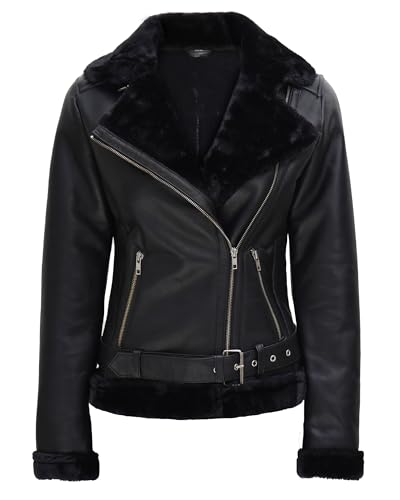 fjackets Leather Sherpa Jackets For Womens - Real Lambskin Shearling Jacket Womens2