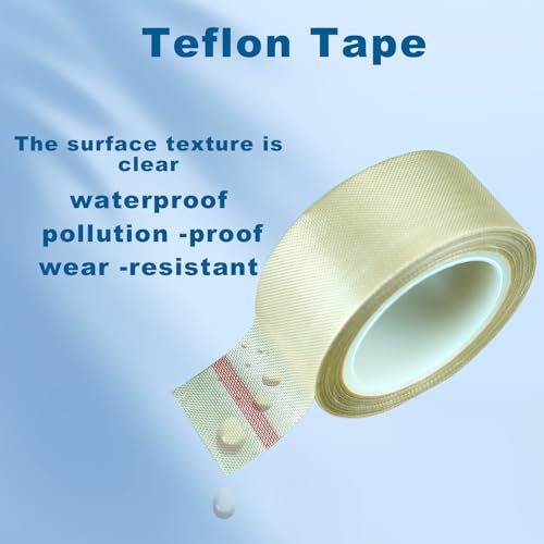 Image of PTFE Telfon Tape high Temperature Tape Welding Sealing Tape for Vacuum Sealer Machine 2 Pieces(25mm x 1133feet x 0.18mm)
