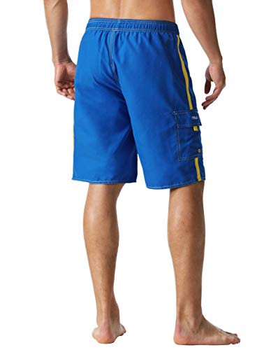 Nonwe Men's Swim Trunks Quick Dry Summer Elastic Waist Board Shorts with Lining3