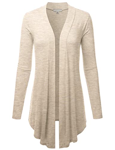 Image of LALABEE Women's Draped Open-Front Long Sleeve Light Weight Cardigan (S~3XL)
