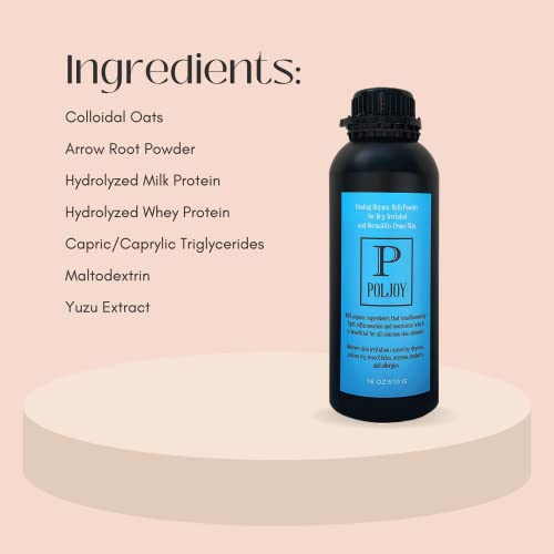 Organic Bath Powder for Dry Irritated Sensitive Dermatitis Prone Skin Adults & Kids Friendly Eczema Treatment