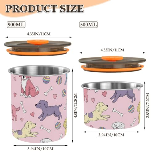 Contenedor de café con tapa hermética 900ml acero inoxidable miniatura 2
