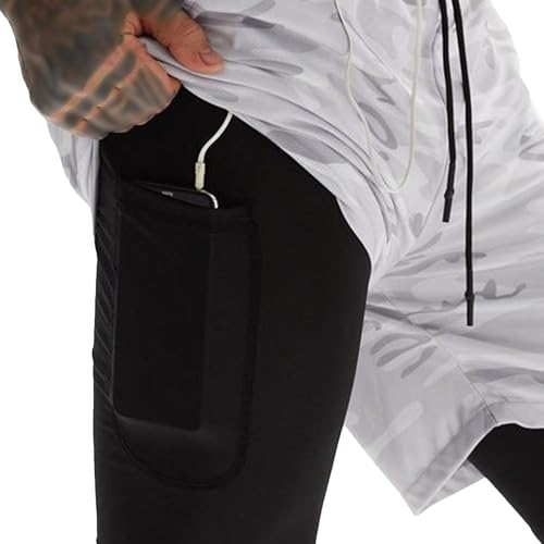 Shorts Jogger deportivos 2 en 1 para hombre miniatura 3
