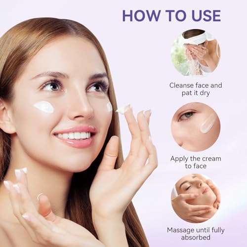 Face Moisturizer Retinol Cream, Neck Collagen Cream for Tightening Skin, Anti Aging Day & Night Deep Facial Moisturizer for Women & Men, Tighten and Lift Wrinkle - Image 5