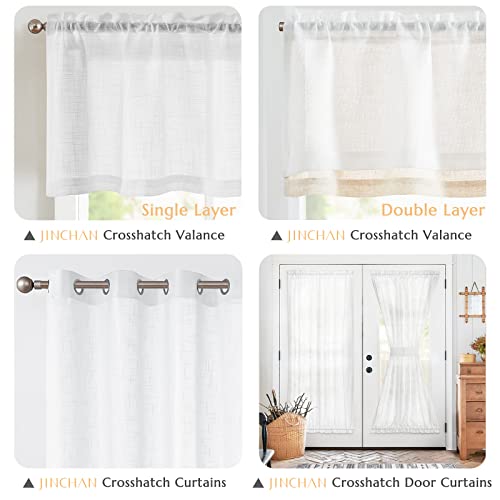 Jinchan JCDMSZC00SLB-5016C01 Linen Valance For Windows Farmhouse Valance thumb #6