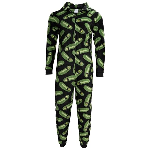 Rick and Morty I'm Pickle Rick Adult Unisex Black and Green Pajama Union Suit