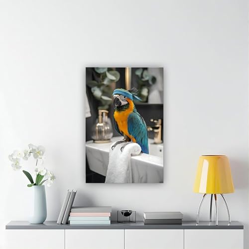 Impression sur toile oiseau tropical avec finitions de qualité 40x60 - 6