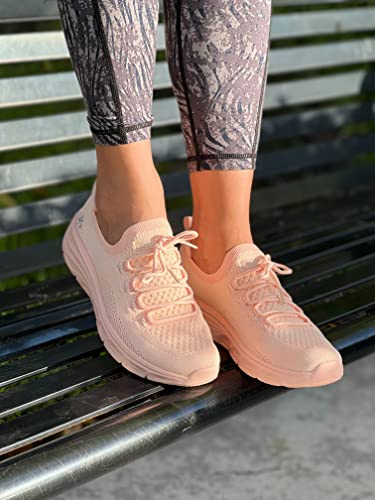 JENN ARDOR Womens Slip On Sneakers Walking Tennis Shoes Fashion Lightweight Casual Lace Up Running Sneakers for Gym Ladies Breathable Mesh Flats Shoes Comfortable2