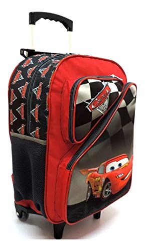 Kit Mochila Infantil Carros Mcqueen 2 Bolsos Rodinhas G F5