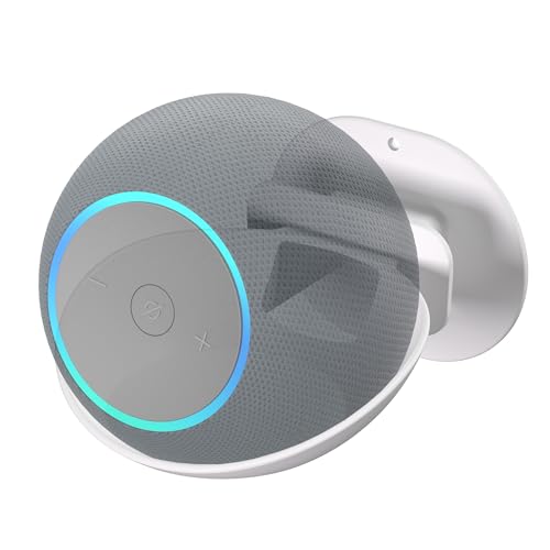 Support mural pour Echo Dot Max anti-vibration en métal blanc discret