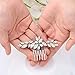 Olbye Wedding Hair Comb Headpieces for Bride Hair Comb Crystal Bridal Hair Accessories (Silver)