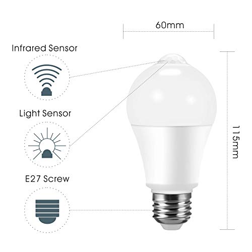 Glühbirne mit Bewegungsmelder Boxlood LED 12W 1000LM E27 für Innenräume