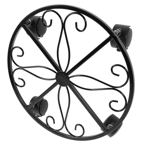 NUOBESTY Supporto per Piante con Ruote per Interni Ed Esterni, Carrello Portavasi in Ferro Resistente con Freni, Pallet Mobile per Vasi da Giardino e Balcone