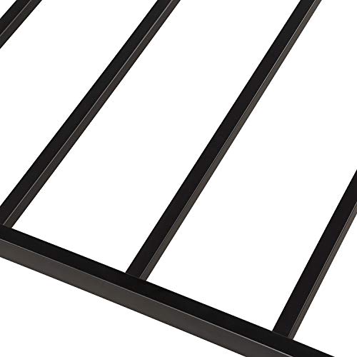 Harper & Bright Designs Twin Size Metal Daybed with Trundle Platform Bed Frame Trundle Bed with Built-in Casters for Living Room, Guest Room, Black - Thumbnail 6