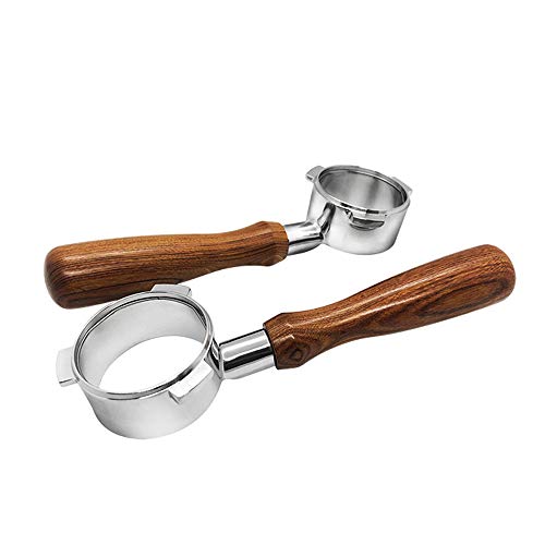 Porta-filtros sem fundo Blusea Coffee, suporte de filtro de máquina de café de aço inoxidável, alça