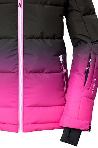 killtec Mädchen Skijacke/Ski-Steppjacke mit Kapuze und Schneefang KSW 330 GRLS SKI QLTD JCKT, pink, 128, 42469-000
