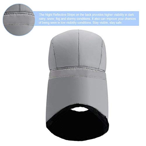 mysuntown Trapper Hat Winter Hats for Women Men with Faux Fur Neck Warmer, Windproof Waterproof Thick Trooper Ushanka Ski Hat mask for Outdoor,Blue