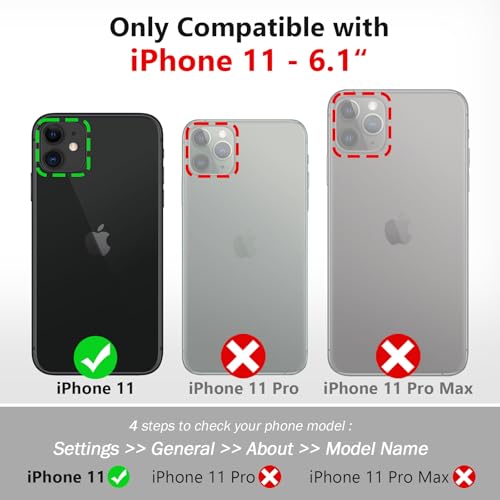 Coque portefeuille iPhone 11 pailletée avec béquille pour visionner vos vidéos de partout - 6