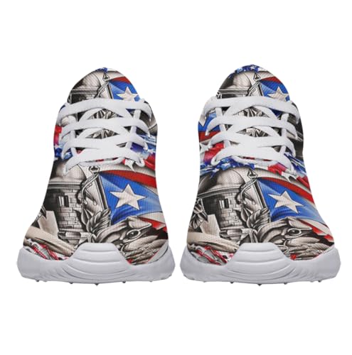 Sonzj-II Puerto Rico Shoes for Men Women Running Sneakers Breathable Casual Sport Tennis Shoes Boricua Gift3
