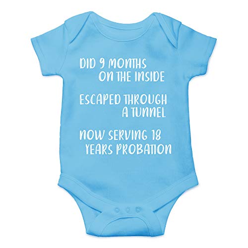 Image of CBTwear Did 9 Month, Escaped Through a Tunnel, Serving 18 Years Baby Bodysuit Unisex Comfy Humor