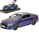 ERBADIHAGO Toy Cars Compatible for RS7 1/32 Metal Model Car Pull Back Car Toys with Light and Sound Toys Car Collectible Model for Children Age 3 + Year Old (Gradient Purple)