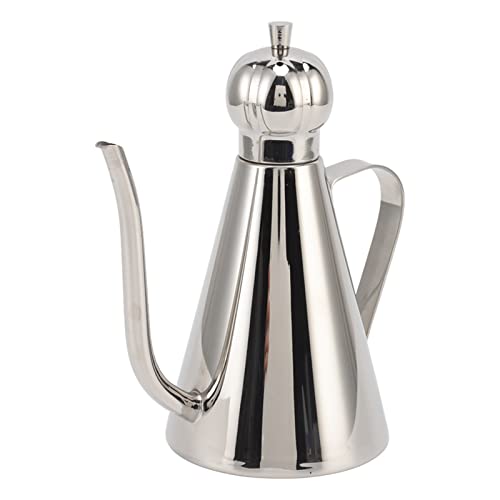 RASTKY Olla de Aceite de Acero Inoxidable 201, Dispensador de Vinagre a Prueba de Fugas, Fácil de Llenar, sin Goteo, Adecuado para Cocinas Modernas (0.4L)