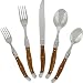 French Home 20 Piece Laguiole Flatware set in Wood Grain