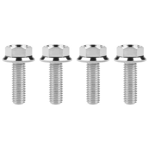 Wanyifa Titanium M6x25mm Flange Hex Head Screws (4)