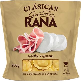 RANA Tortellini de pasta fresca 3 × 250 g · Pack de 3 · Refrigerado (Jamón y queso)