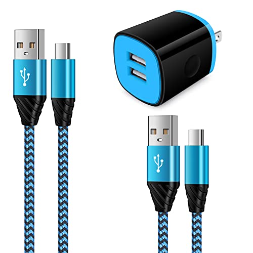 Android Phone Charger Fast Charging for Samsung Galaxy A05S S23 A23 A54 A14 A53 A13 A03S S22 S21 S20 A32 A12 A11, Moto Edge 5G UW/G Play/G Power/G Stylus, Android USB C Charger Cable Cord+Wall Charger