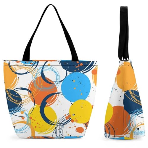 Sac à main pour femme et cabas de shopping polyvalent en toile imprimée