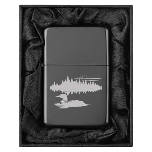 Encendedor en caja de regalo negra con forro de seda miniatura 1